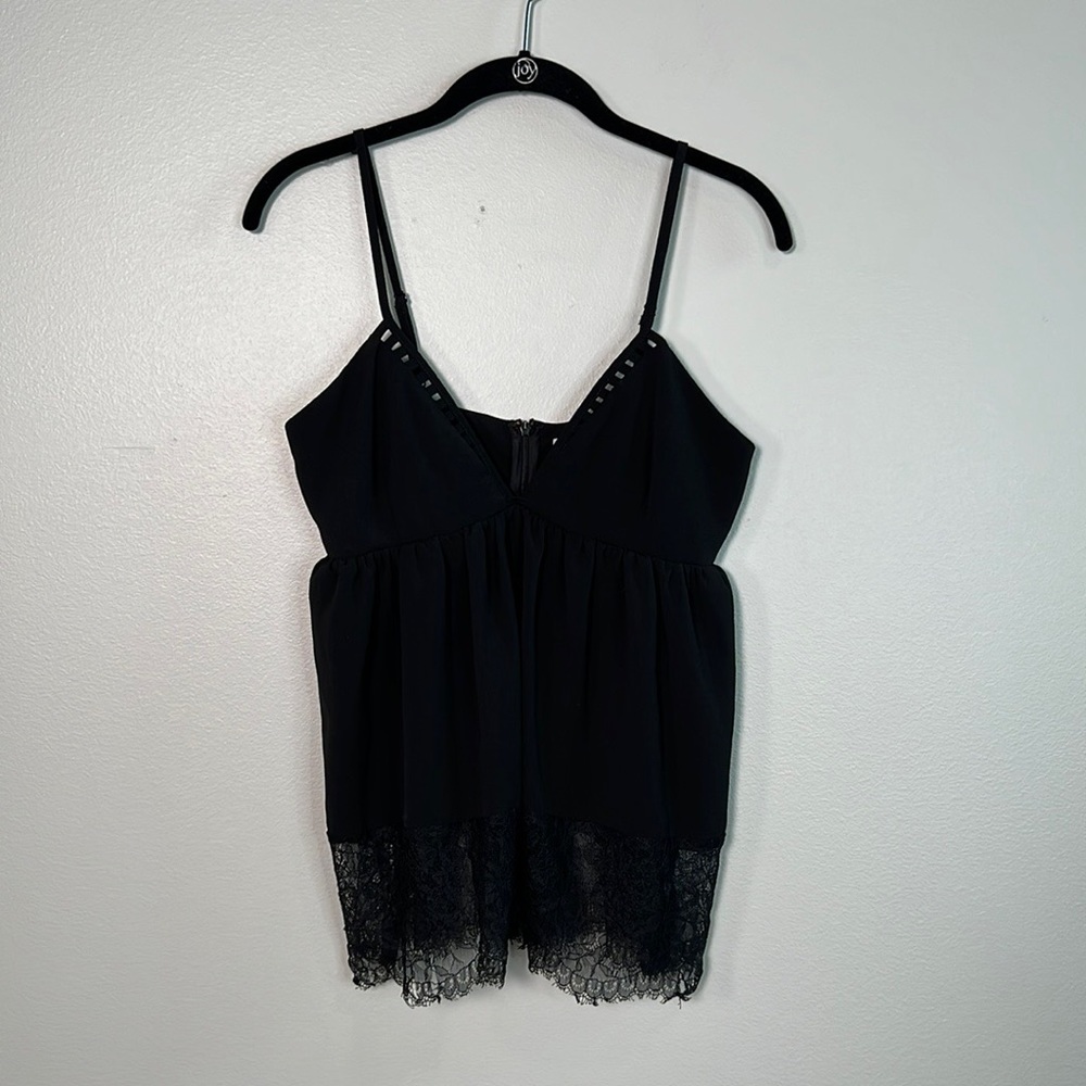 90s Style Babydoll Cami with Lace Hem Going Out Top size Small - Picture 13 of 13